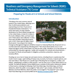 Preparing for Floods at K-12 Schools and School Districts