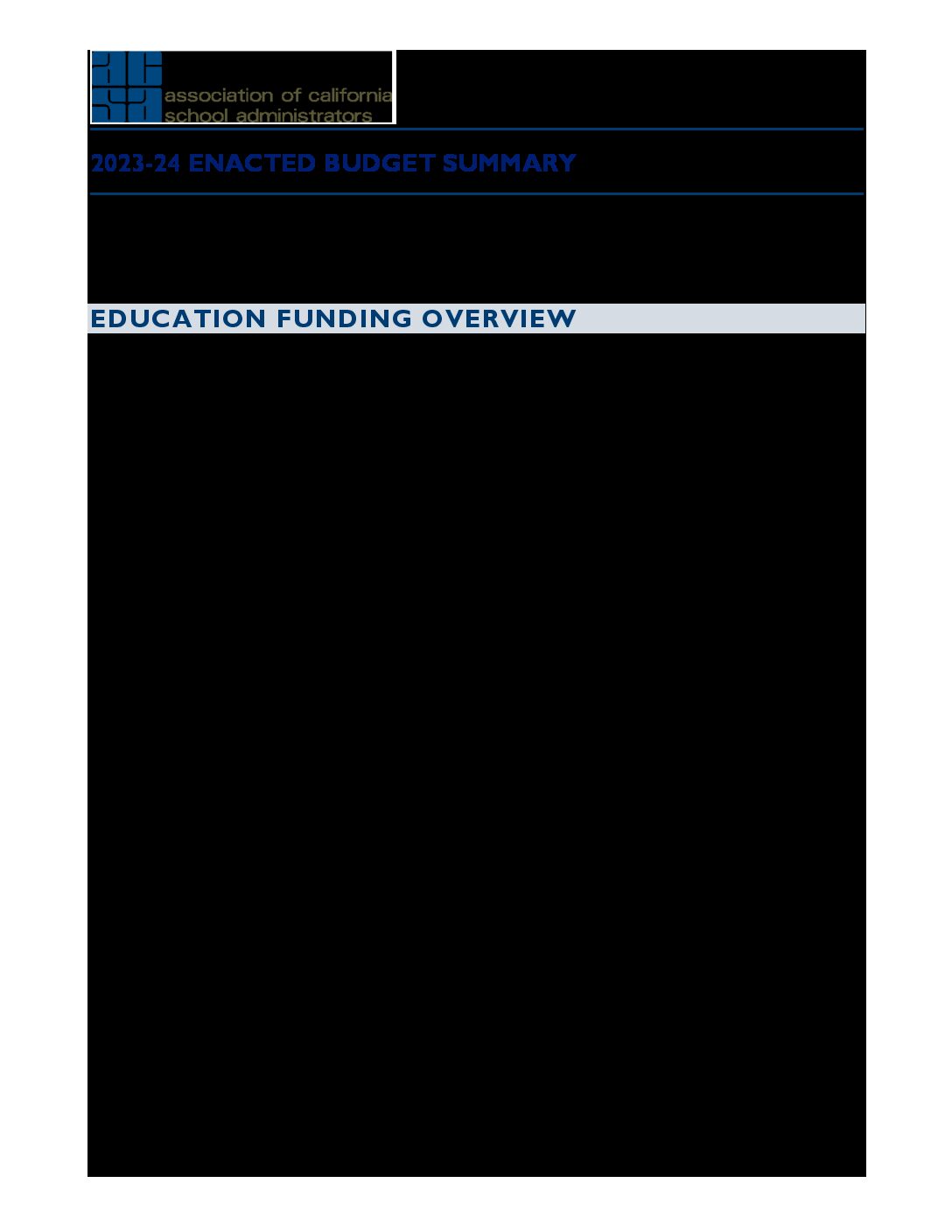2024 ACSA Enacted Budget Summary ACSA Resource Hub