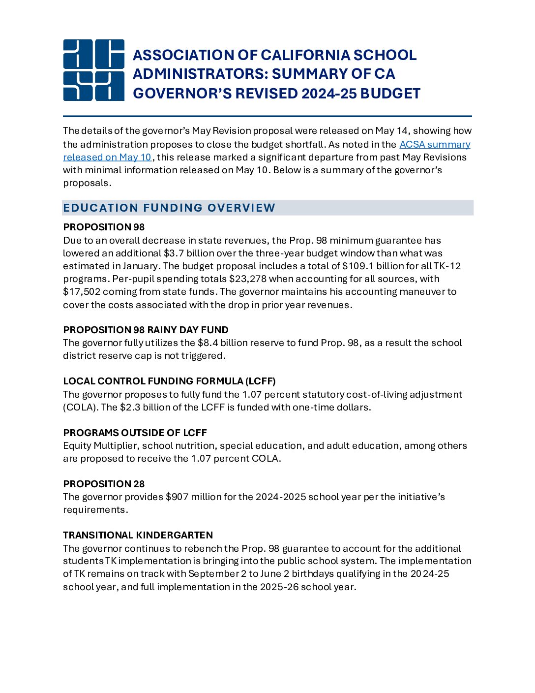 202425 Governor’s Revised Budget Details_ACSA Summary 5142024 V2 ACSA Resource Hub